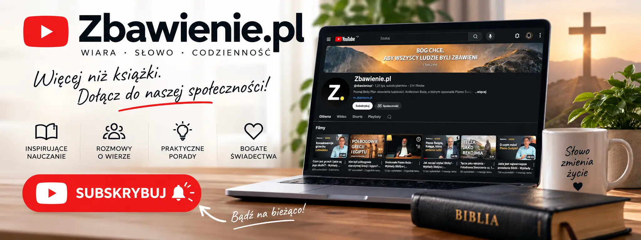 Zbawienie.pl – wiara, słowo, codzienność. Dołącz do naszej społeczności na YouTube.